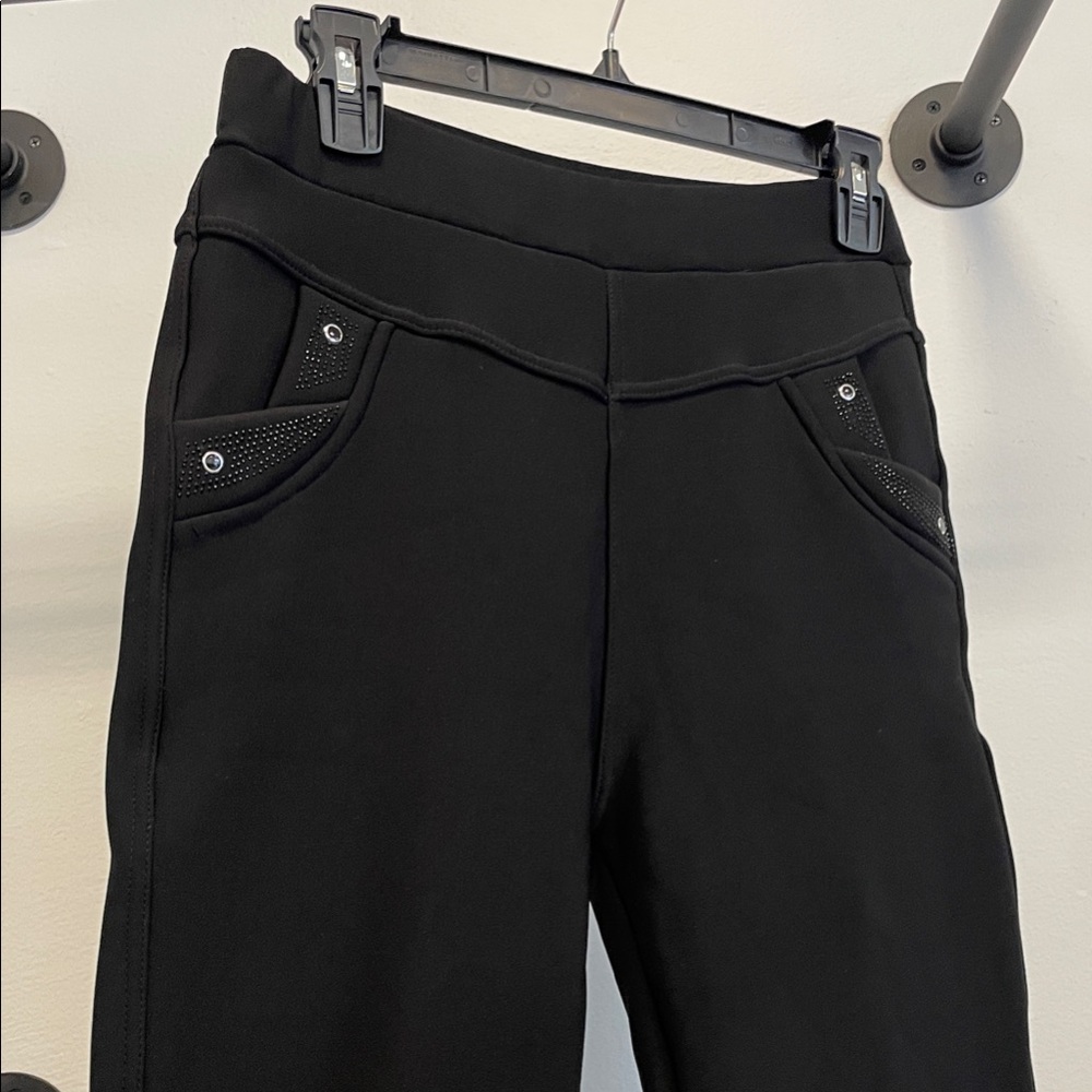 Black Pants with Studded Pockets